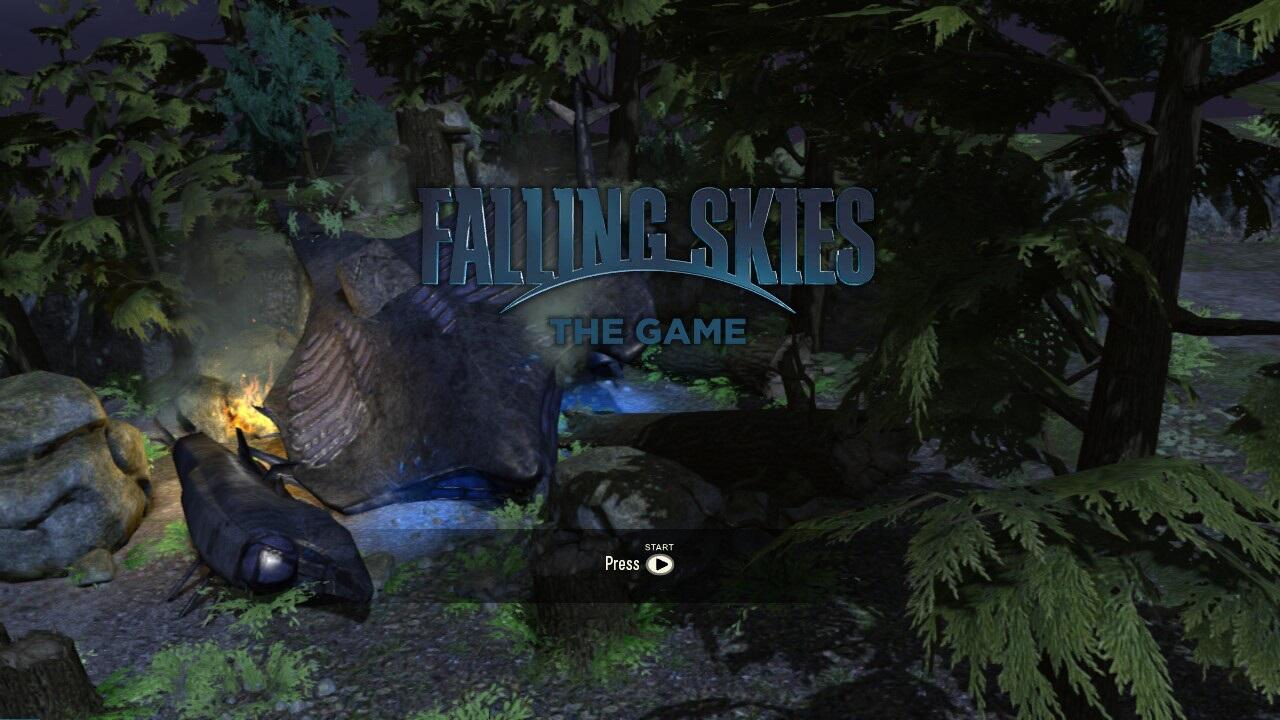 Falling Skies: The Game title screen for Xbox 360